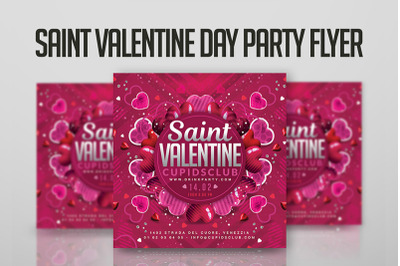 Saint Valentine Day Party Flyer