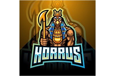 Horus esport mascot logo design