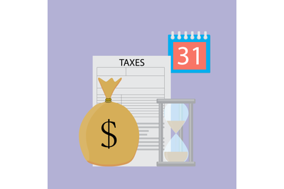 Tax day vector concept