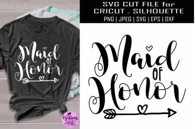 Maid of honor svg, wedding shirt svg