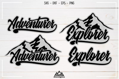 Adventurer Explorer Typography Svg Design