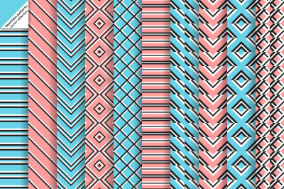 Vector geometrical seamless patterns