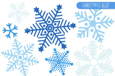 Blue Snowflake Clipart and Vectros