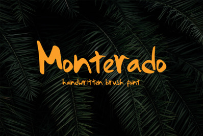 Monterado - Handwritten Brush Font