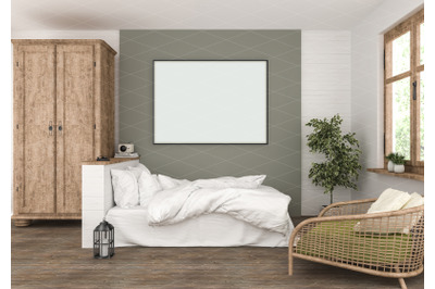 Interior scene - artwork background - frame mockup