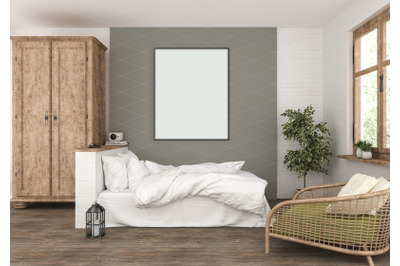 Interior scene - artwork background - frame mockup