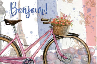 So French! - Watercolor Clip Art Set