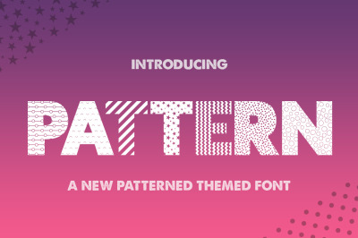 Pattern Silhouette Font (Spotty Font, Stripy Font, Patterned Font)