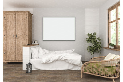 Interior scene - artwork background - frame mockup