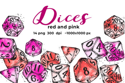 Red and Pink Dices