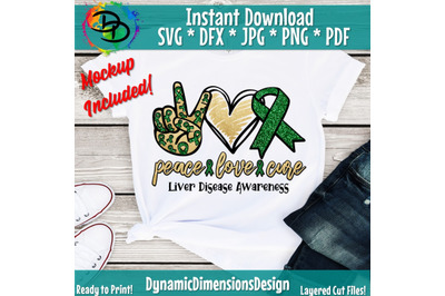 Peace love Cure svg, Liver Disease svg, Digital Download, Liver Diseas