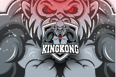 Kingkong Esport Logo Template By Azam Graphic Thehungryjpeg Com