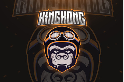 Kingkong old esport logo template