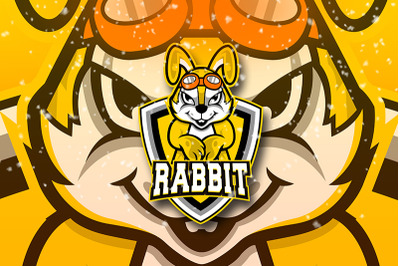Rabbit Esport Logo Template