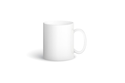 Vector white cup.