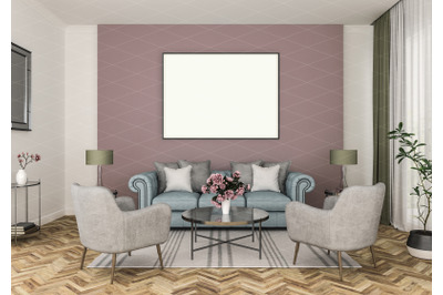 Interior scene - artwork background - frame mockup