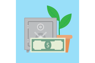 Growth deposit finance vector