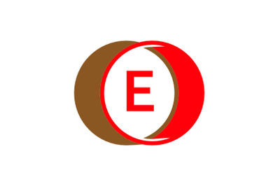 e letter circle logo