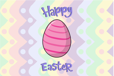 Easter Pink Egg Illustration