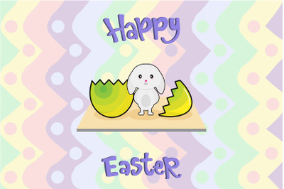 Easter Crack Egg and Bunny