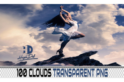 100 CLOUDS TRANSPARENT PNG Photoshop Overlays, Backdrops, Backgrounds