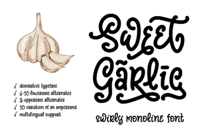 Sweet Garlic -swirly monoline-