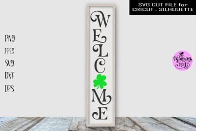 Welcome st patricks day sign svg, st patricks porch sign svg