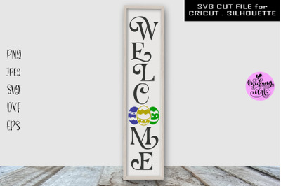 Welcome easter sign svg, easter porch sign svg