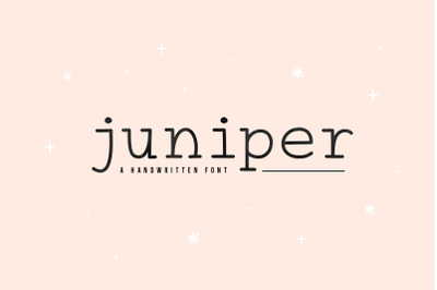 Juniper - Handwritten Typewriter Font