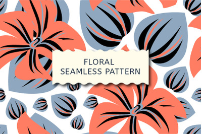 Art floral vector seamless pattern.