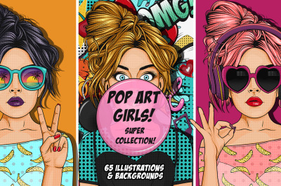 Comic Style Pop Art Girls