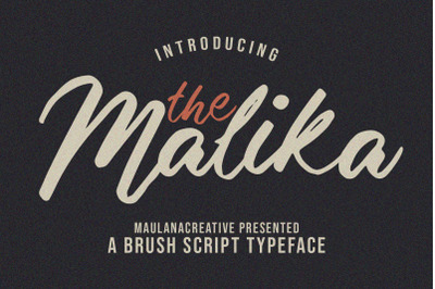 Malika Brush Script Typeface
