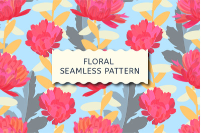 Art floral vector seamless pattern.