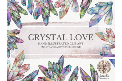 Crystal Love Clipart Set