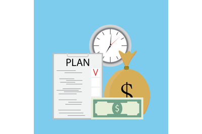 Plan finance vector