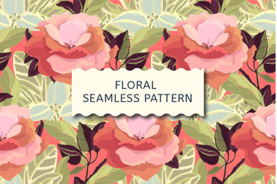 Art floral vector seamless pattern.