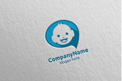 Cute Baby Smile Logo Design 4