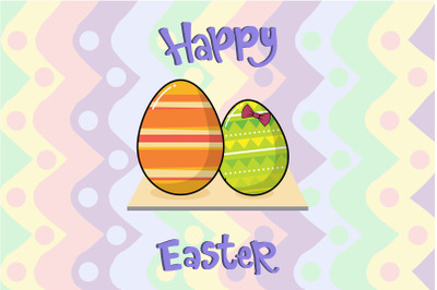 Easter Cute Egg Art Illustration