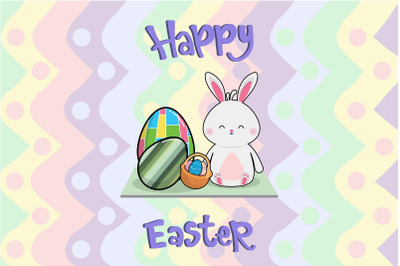 Easter Bunny Egg Art Illustration