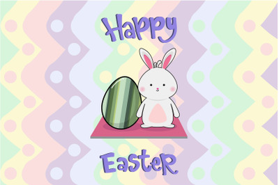 Easter Egg With Bunny Character