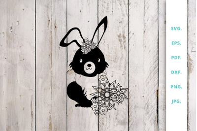 Floral Easter Bunny Cut File 1