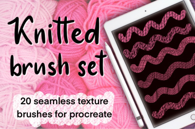 Knitted seamless texture brushes for Procreate