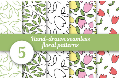 Hand drawn floral patterns