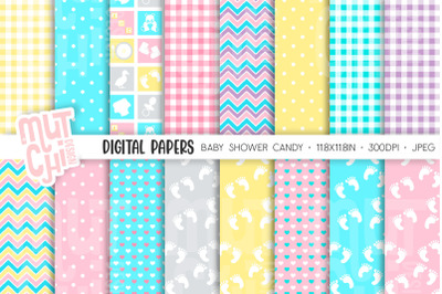 Baby Candy Colors  Digital Papers