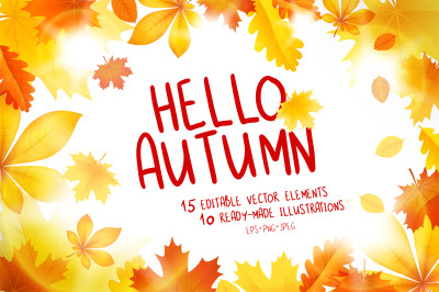 Hello Autumn Vector Collection