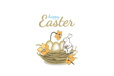 Happy Easter vector illustration.