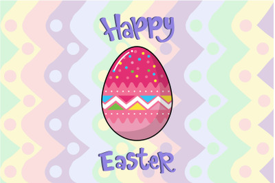 Easter Egg Colorful  Art Illustration