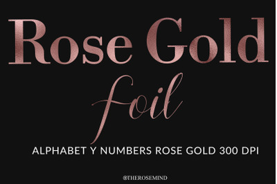 Rose gold, letters, alphabet, numbers,