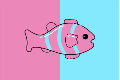 Kawaii Cute Pink Oscar Fish