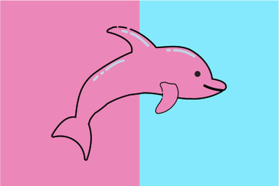 Kawaii Cute Pink Dolphin